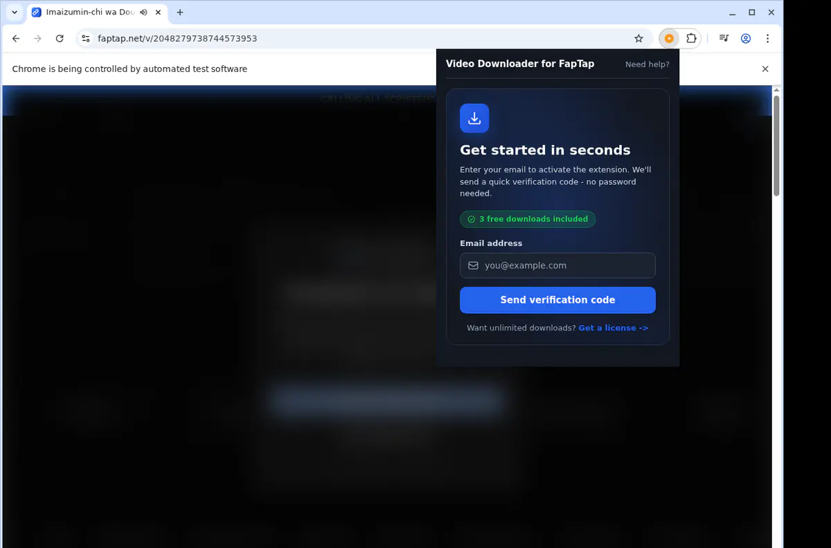 Faptap Video Downloader browser extension screenshot 5